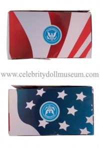 Andrew Jackson talking doll box top and bottom