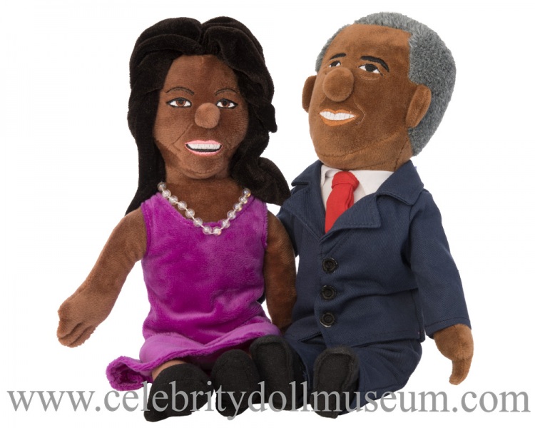 Barack and Michelle Obama plush dolls