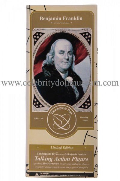 Benjamin Franklin talking doll box