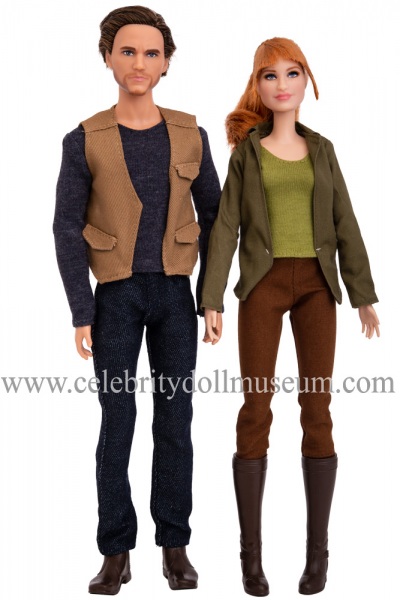 Bryce Dallas Howard and Chris Pratt(Jurassic World) dolls