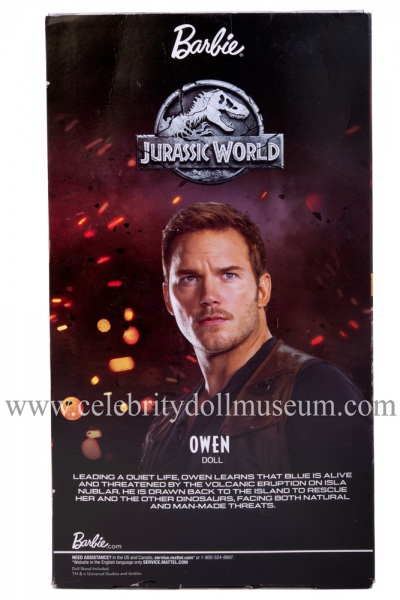 Chris Pratt (Jurassic World) action figure box back