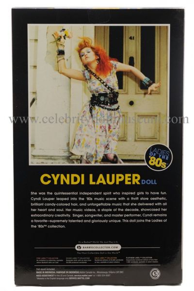 Cyndi Lauper doll box back