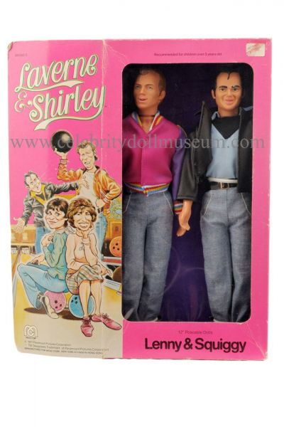 David Lander as Squiggy doll with Lenny in box