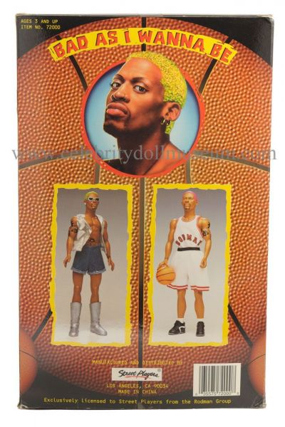 Dennis Rodman doll box back