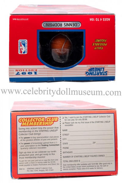 Dennis Rodman Action Figure box top and bottom