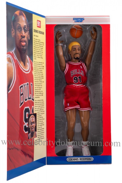 Dennis Rodman Action Figure box inside flap