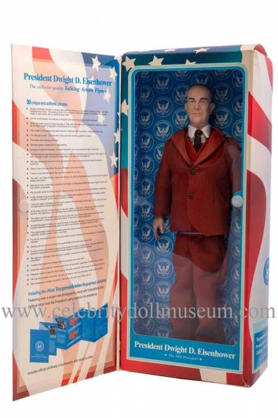 Dwight D Eisenhower Talking doll box inside panel