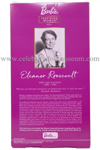 Eleanor Roosevelt doll box back