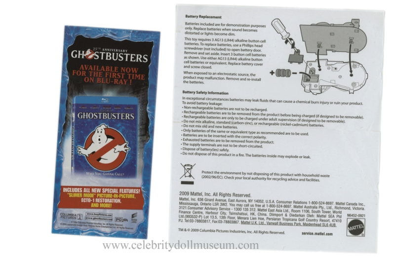 Ernie Hudson doll battery pack instuctions