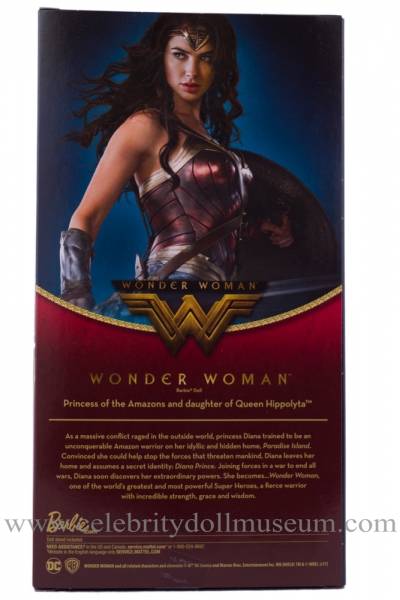 Gal Gadot doll box back