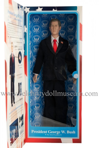 George W. Bush talking doll box inside flap view