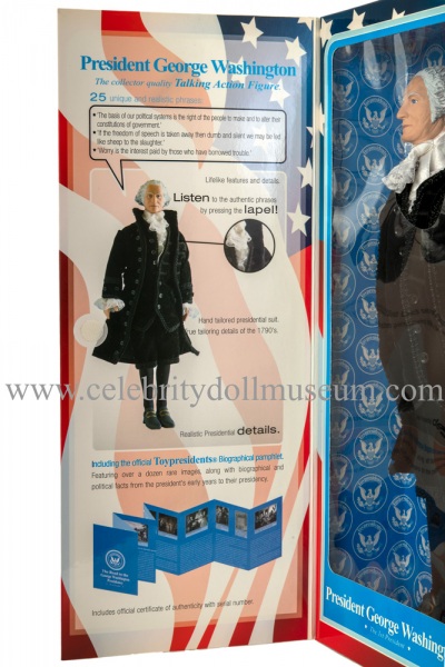 George Washington talking doll box flap