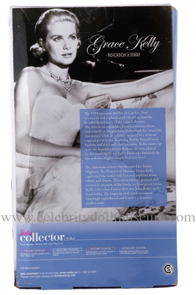 Grace Kelly doll box back