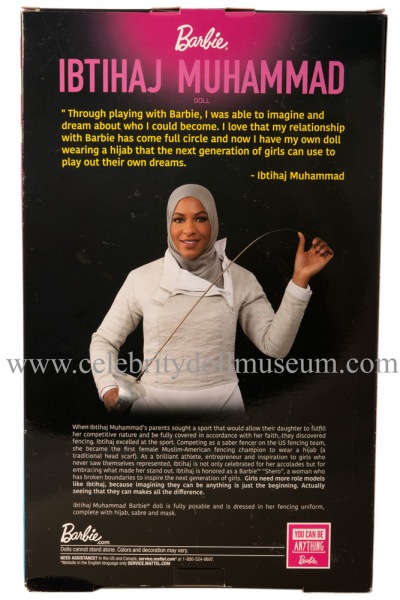 Ibtihaj Muhammad doll box back