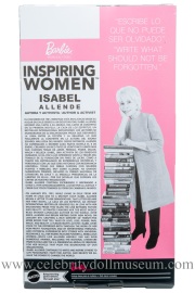 Isabel Allende Doll box back