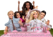 Barbie the Movie celeb dolls in the pink corvette
