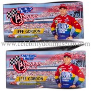 Jeff Gordon doll box top and bottom