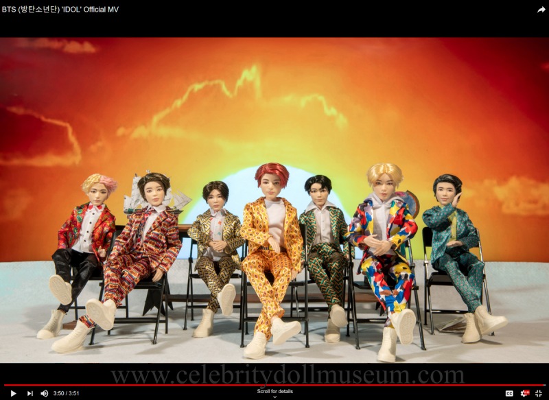 BTS as dolls in IDOL video