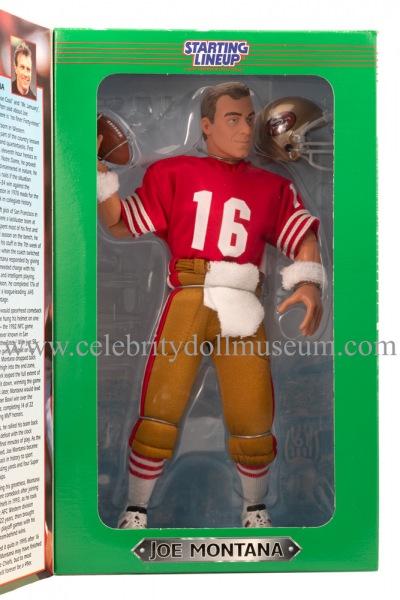 Joe Montana Action Figure box inside window