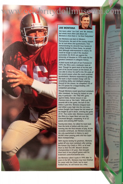 Joe Montana Action Figure box flap