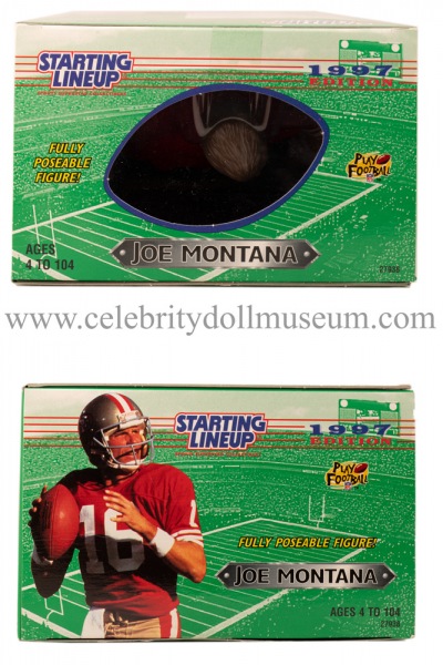 Joe Montana Action Figure box top and bottom