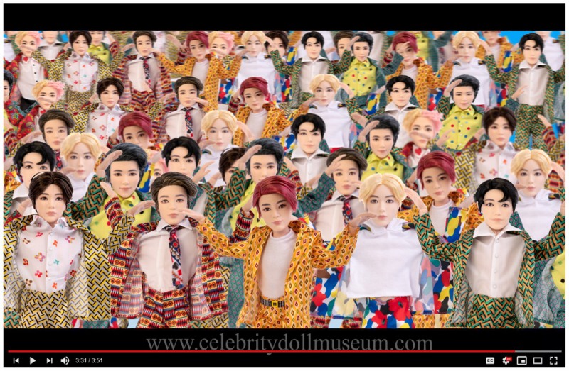 BTS as dolls in IDOL video