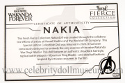 Lupita Nyong'o doll Certificate of Authenticiy