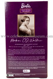 Madam C J Walker doll box back