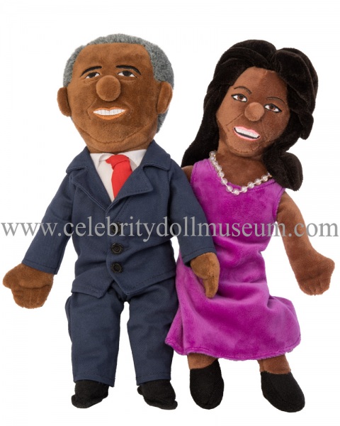 Barack and Michelle Obama plush dolls