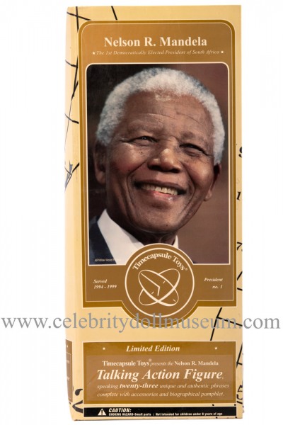 Nelson Mandela talking doll box front