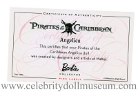 Penelope Cruz doll COA