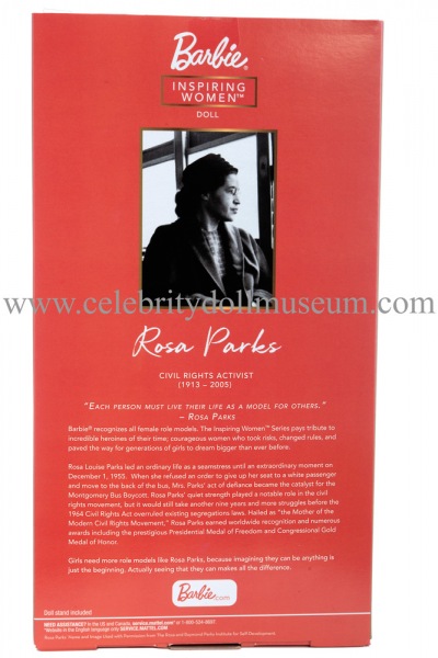 Rosa Parks doll box back