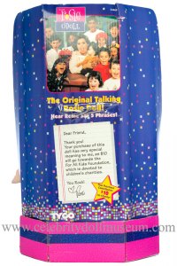 Rosie O'Donnell plush doll box back