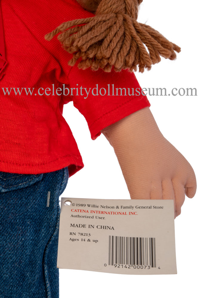 Willie Nelson doll tag