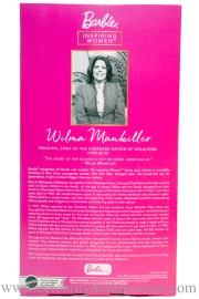 Wilma Mankiller doll box back