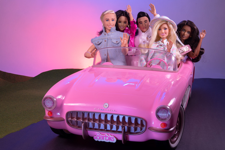 Barbie Movie Dolls in Pink Corvette on Amazon